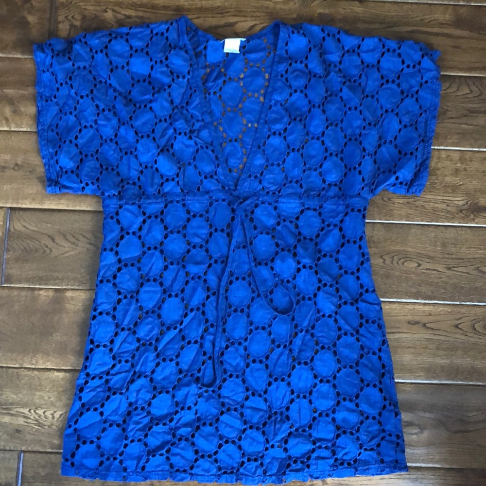 Eyelet beach cover up